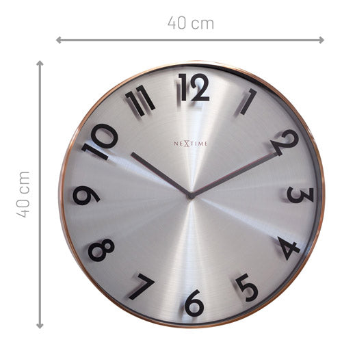 NeXtime Reflection Wall Clock 40cm (Copper)