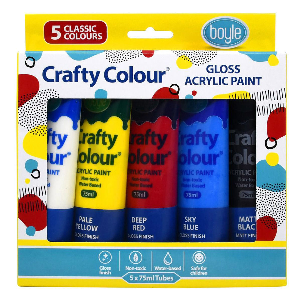 Crafty Colour 5-Pack Acrylic Paint