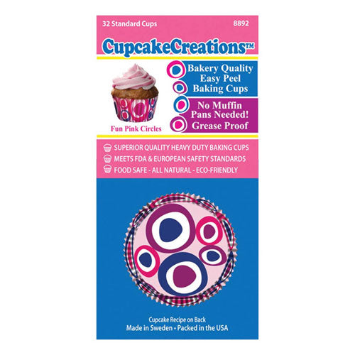 Standard Fun Circles Cupcake Cups 32pk