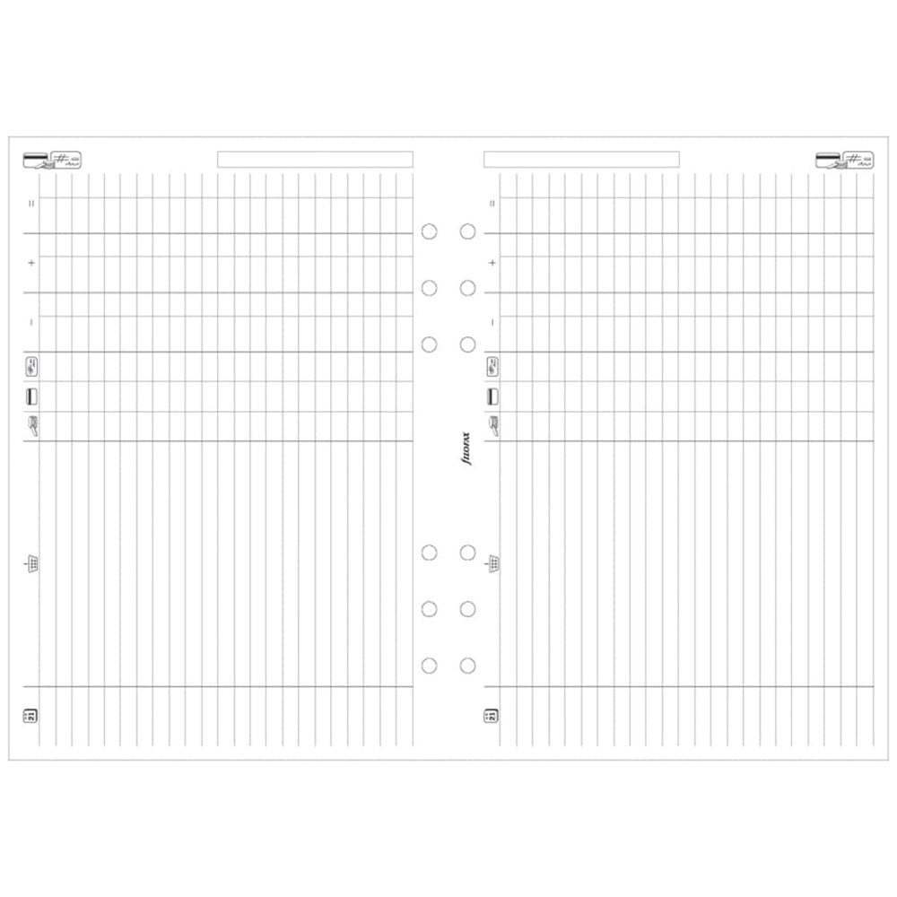 Filofax A5 Finances Refill 25pk (White)