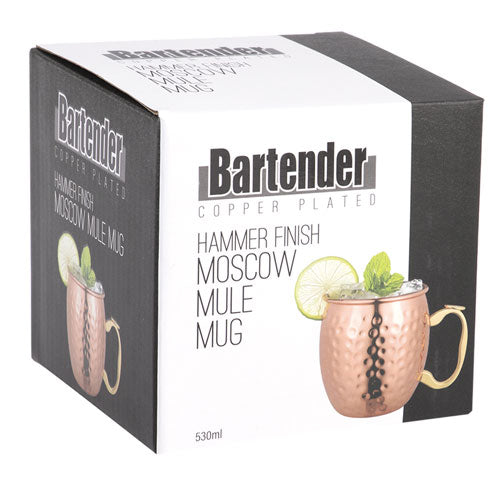 Bartender Moscow Mule Mug Copper Plated 530mL (HammerFinish)