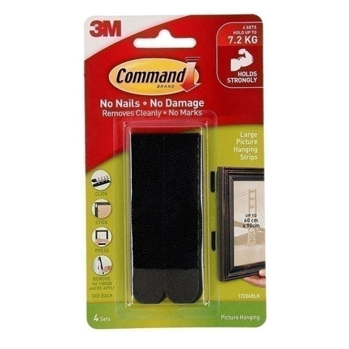 Command Picture Hanging Strips 4pk (Black)