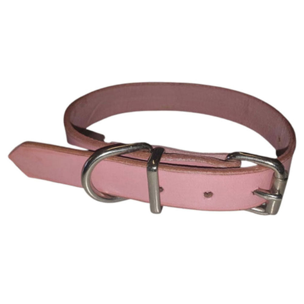 Leather Plain Collar (Pink)