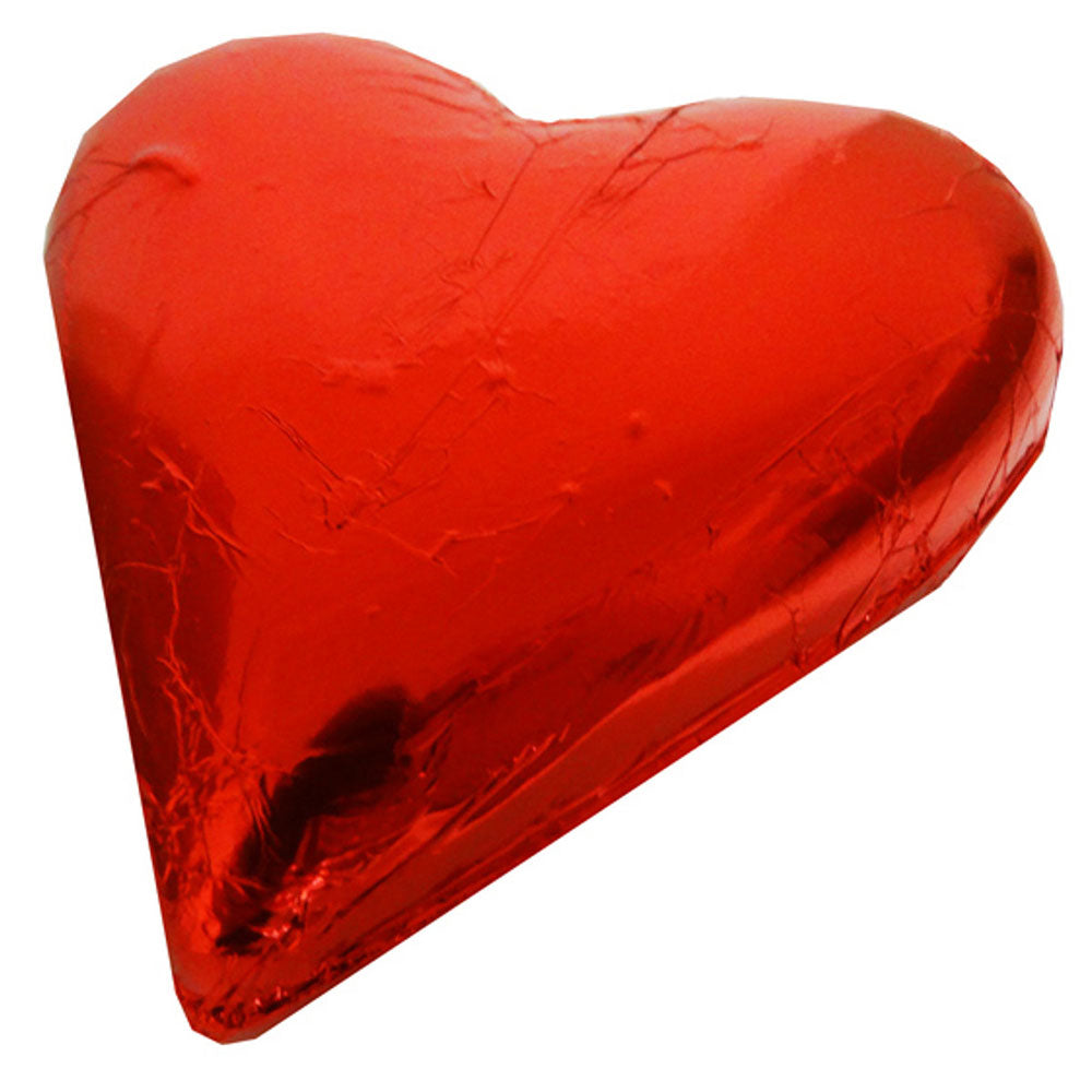 Large Belgian Heart with Red Foil (6x100g)