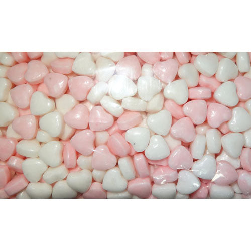 Compressed Candy Pink and White Hearts 1kg