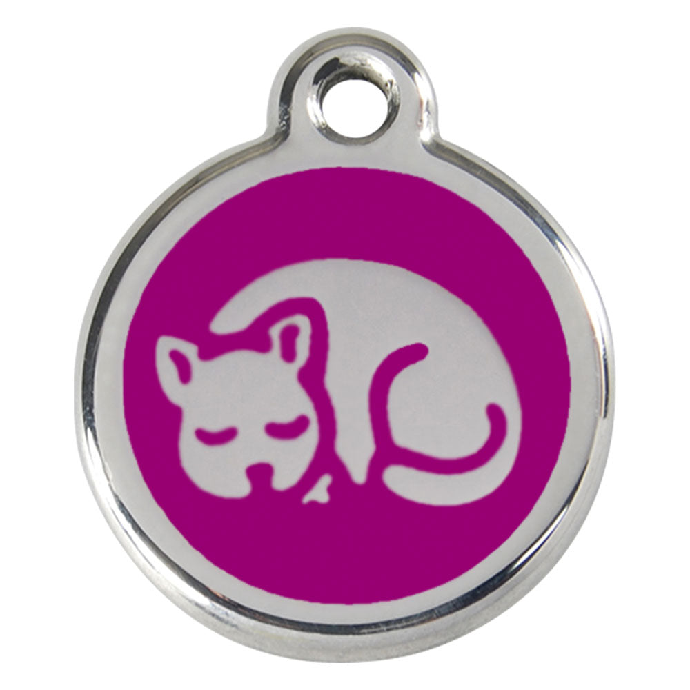 Stainless Steel Kitten Enamel Cat Tags (Small)