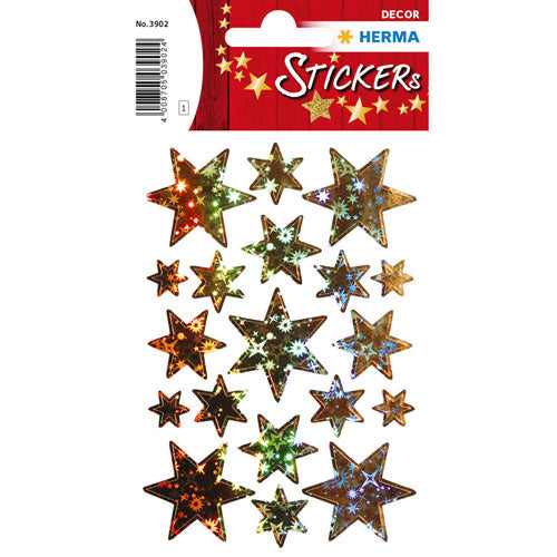 Herma 6-Pointed Stars Holographic Film Sticker Decor