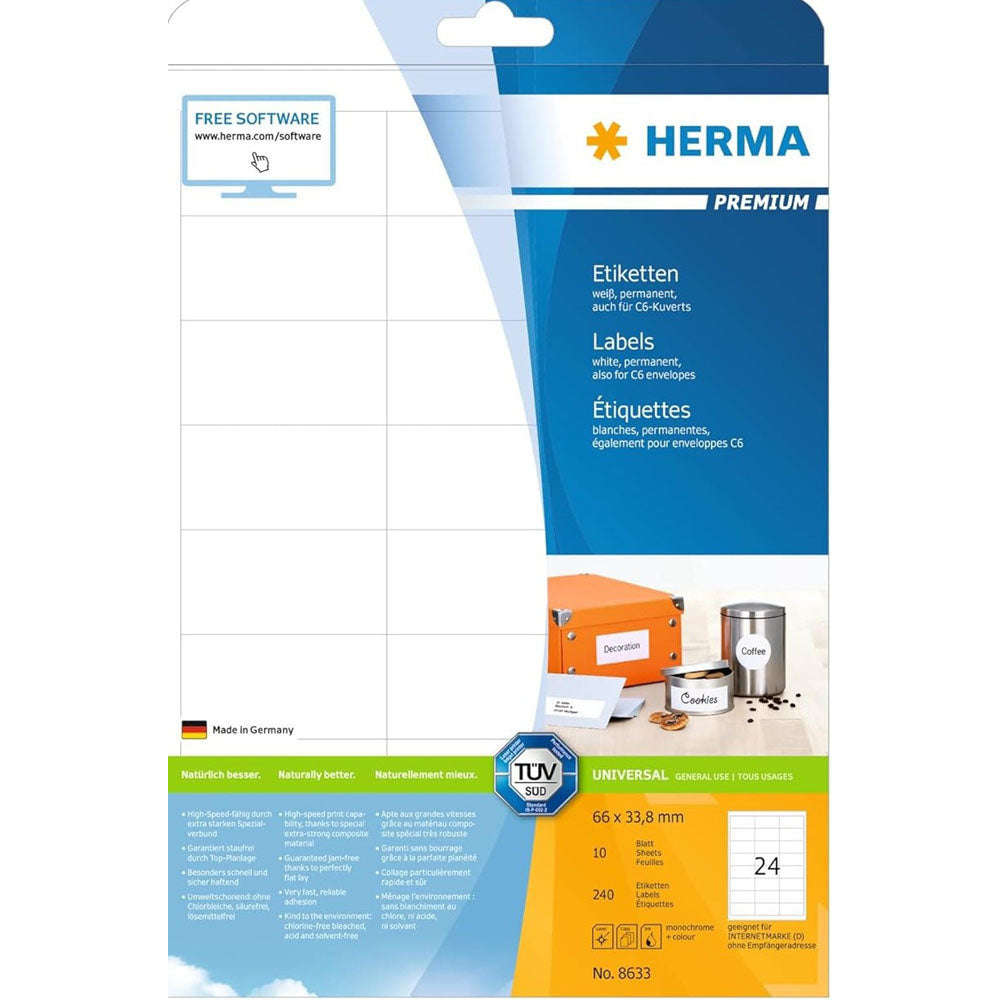 Herma Premium Labels A4 33.8mm 10pc