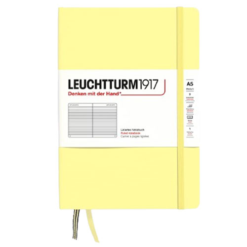 Leuchtturm Hardcover Ruled Notebook A5 (Yellow)