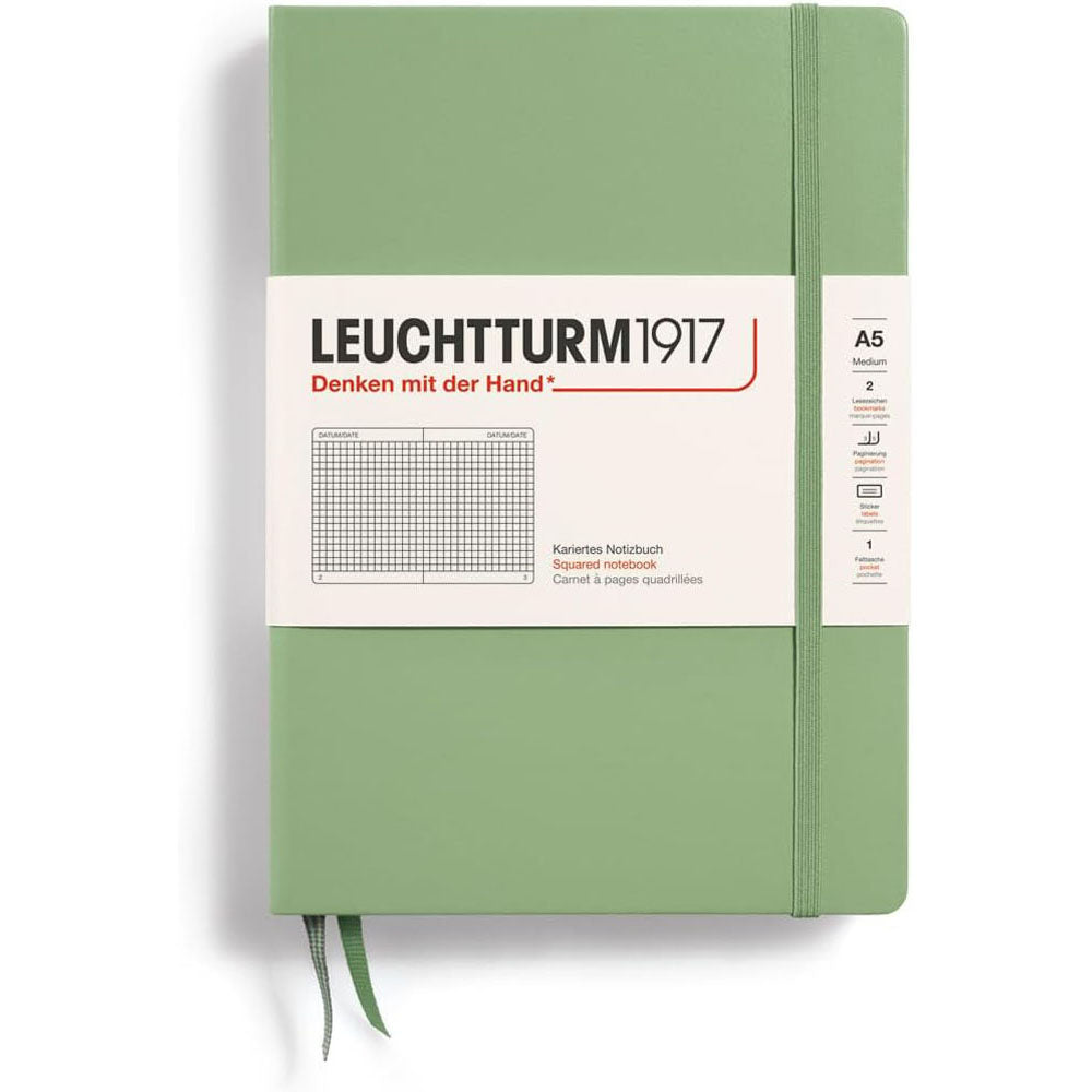 Leuchtturm Hardcover Squared Notebook A5 (Green)