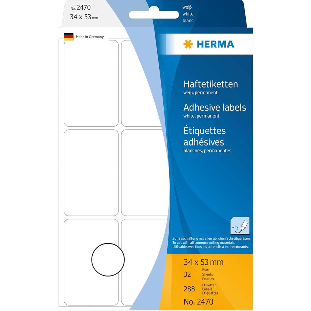 Herma Multi-Purpose Adhesive Labels 34mm (White)