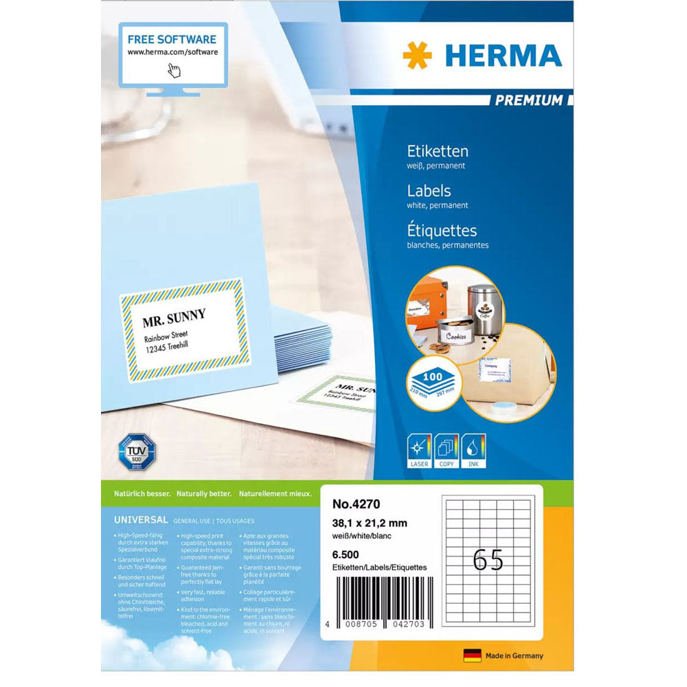 Herma Premium Labels A4 210mm 100pc