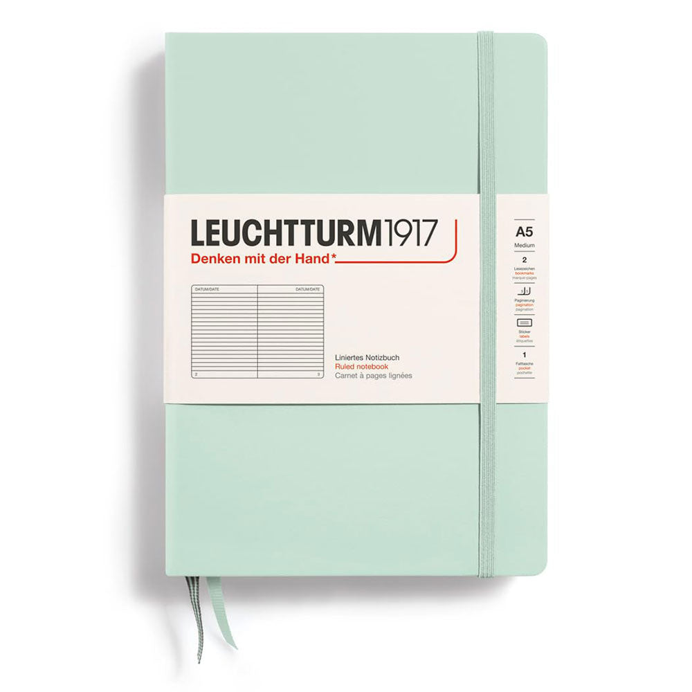 Leuchtturm Hardcover Ruled Notebook A5 (Green)