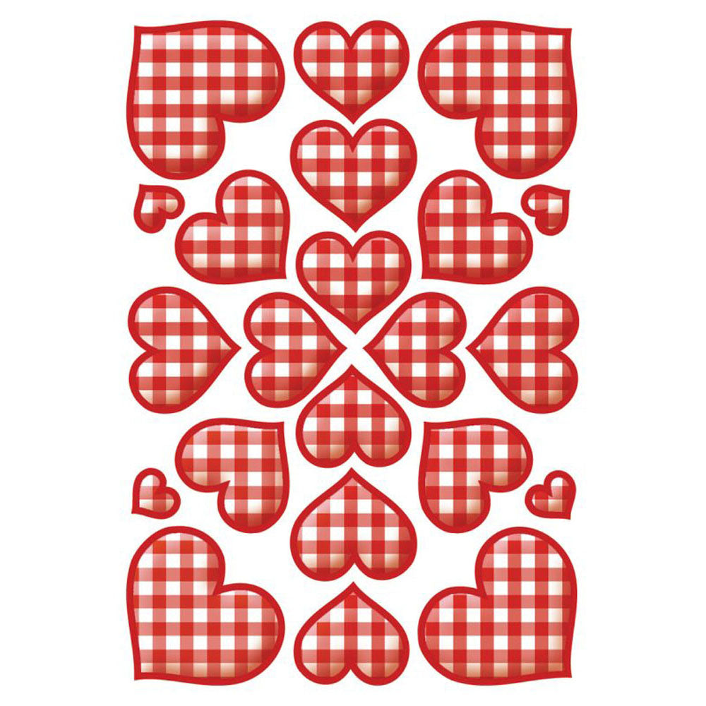 Herma Cross-Hatched Hearts Decor Sticker