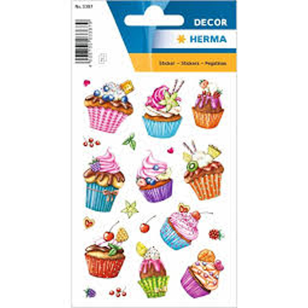 Herma Decor Cupcakes Glittery Foul Sticker