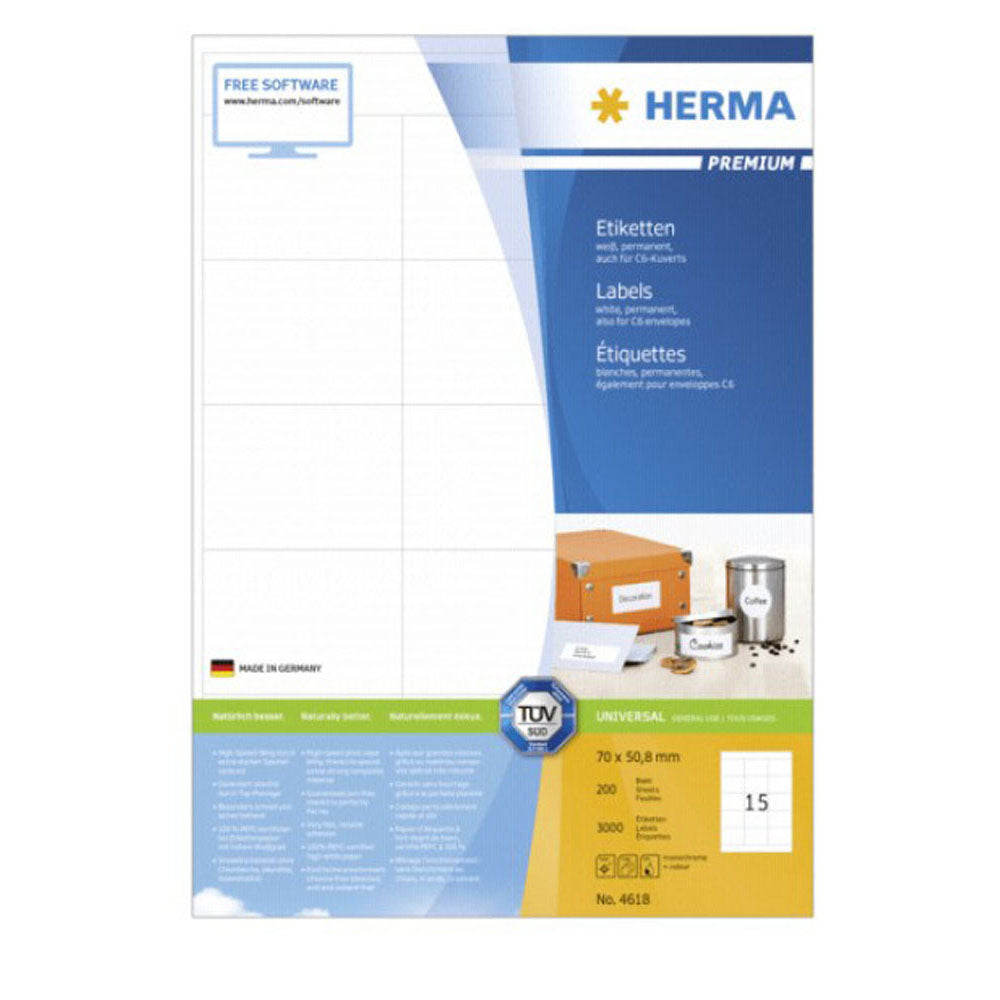 Herma Premium Labels A4 70mm 200pc