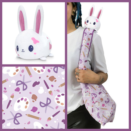 Light Purple Crafting Tote & White Crafting Bunny Plushie