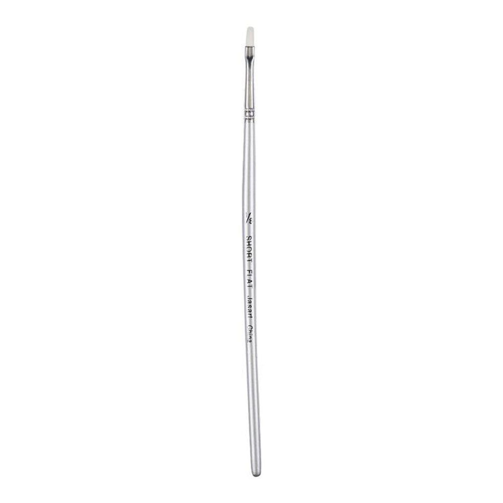 Jasart Taklon Short Flat Brush (White)