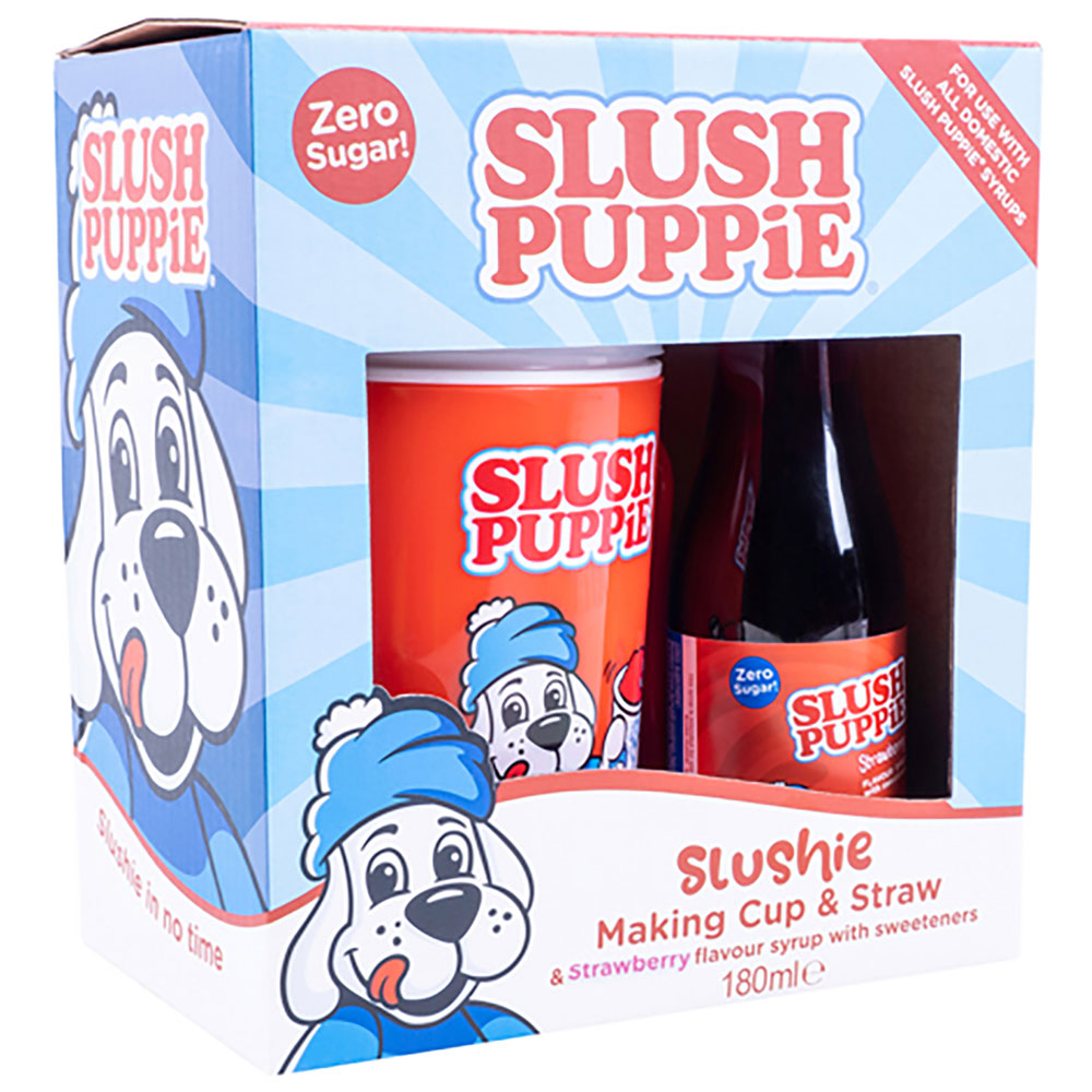 Slush Puppie Making Cup and Strawberry Syrup Set
