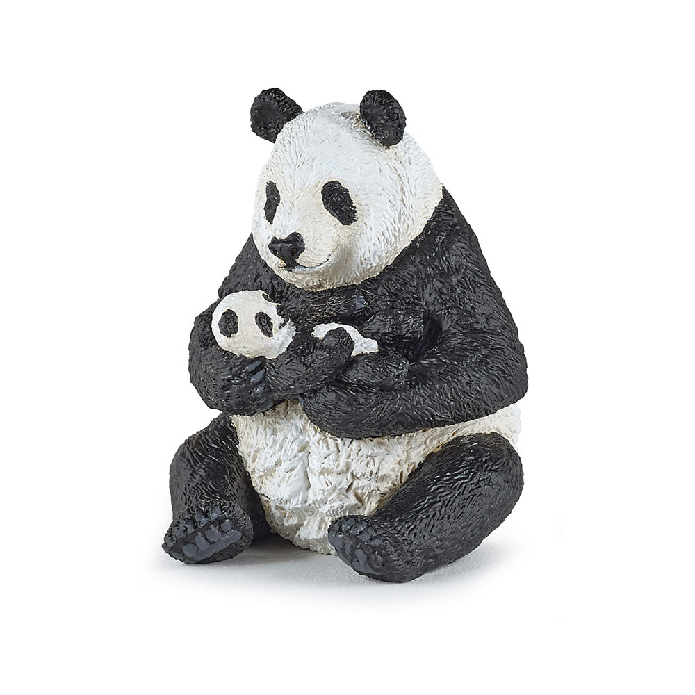 Papo Sitting Panda and Baby Figurine