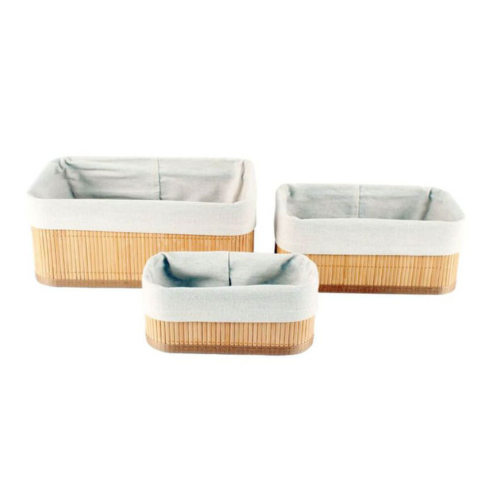 Kalib Bamboo Storage Baskets with Lining