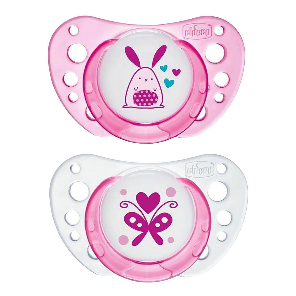 Chicco Latex Physio Air Rubber Pacifier 2pc (Girl)