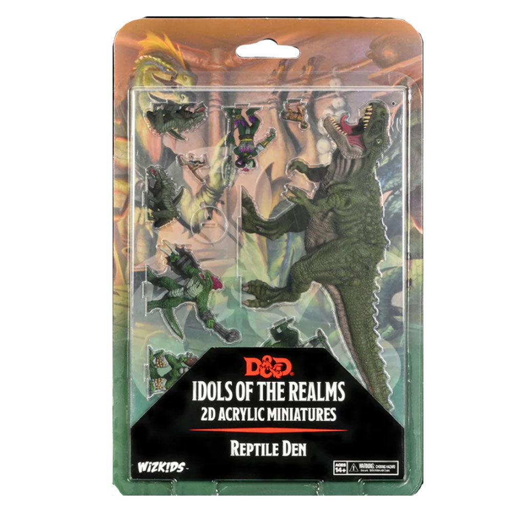 D&D Idols of the Realms Reptile Den 2D Acrylic Miniature Set