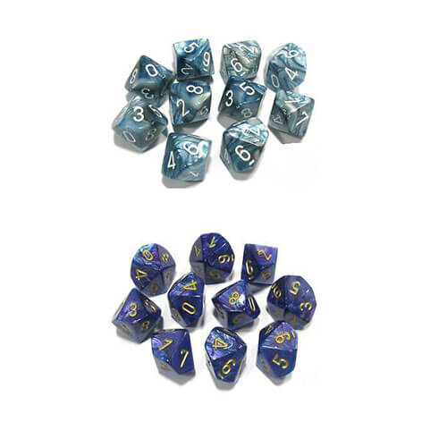 Chessex D10 Polyhedral 10-Die Lustrous Set