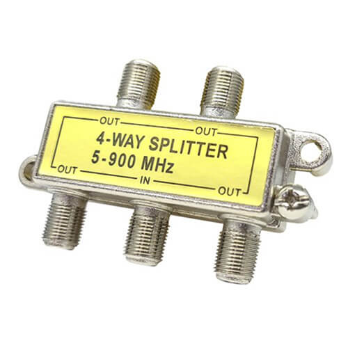 TV Splitter with Power Pass F Connectors Die Cast