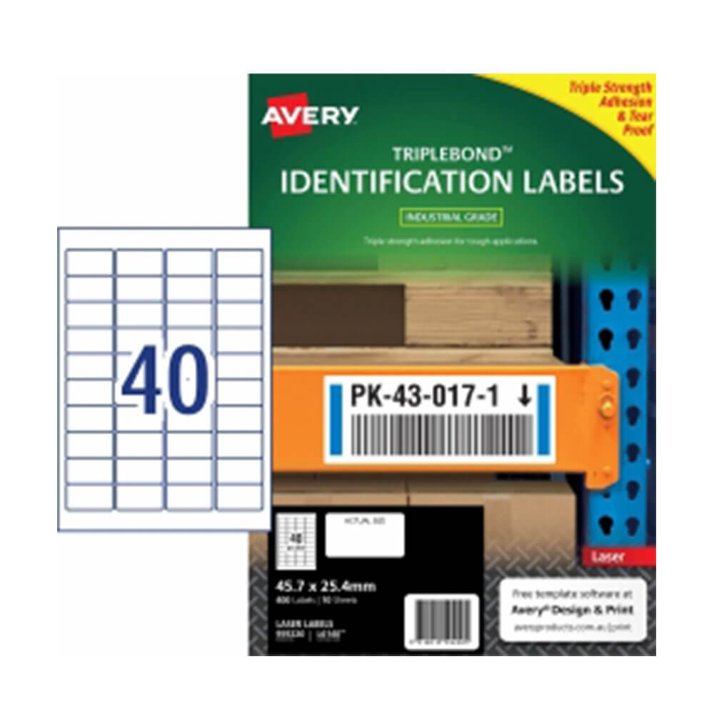 Avery Triplebond Laser Label 10pk