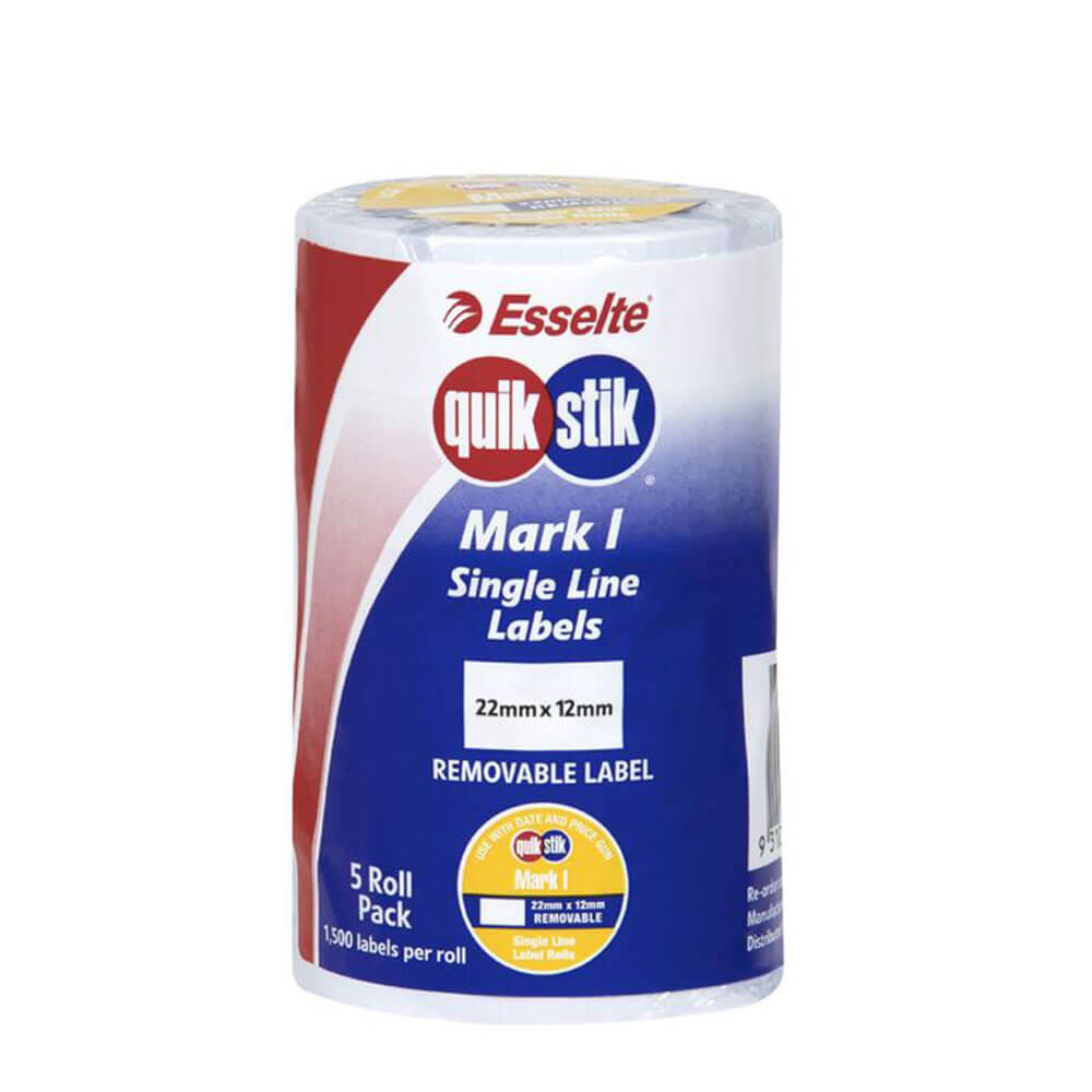 Quik Stik Mark Removable Label Plain (5pk)