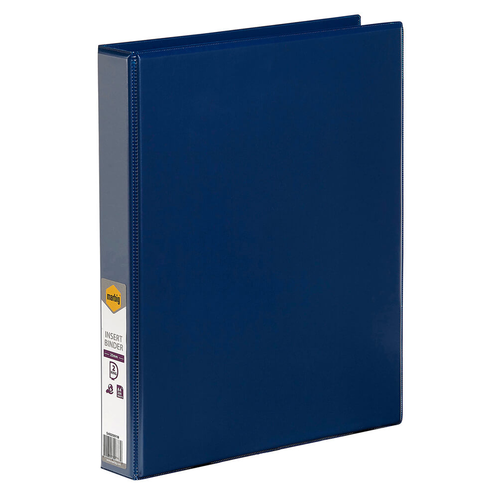 Marbig 2 D-ring Clearview Insert Binder 25mm (A4)