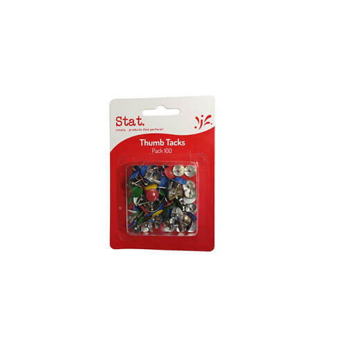 Stat Thumb Tacks Drawing Pins (100pk)