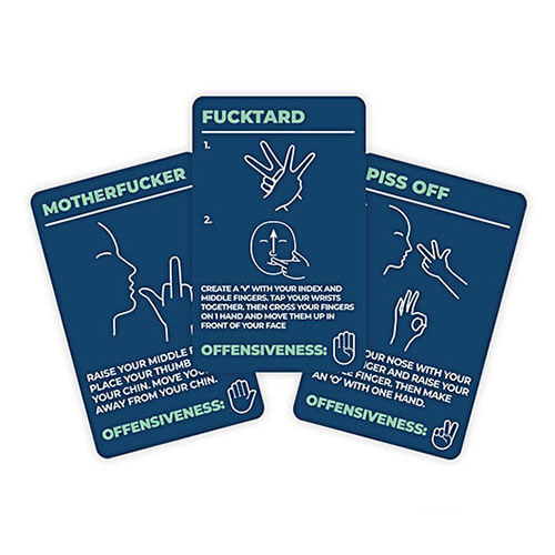 Gift Republic How To Swear In Sign Language Card Game